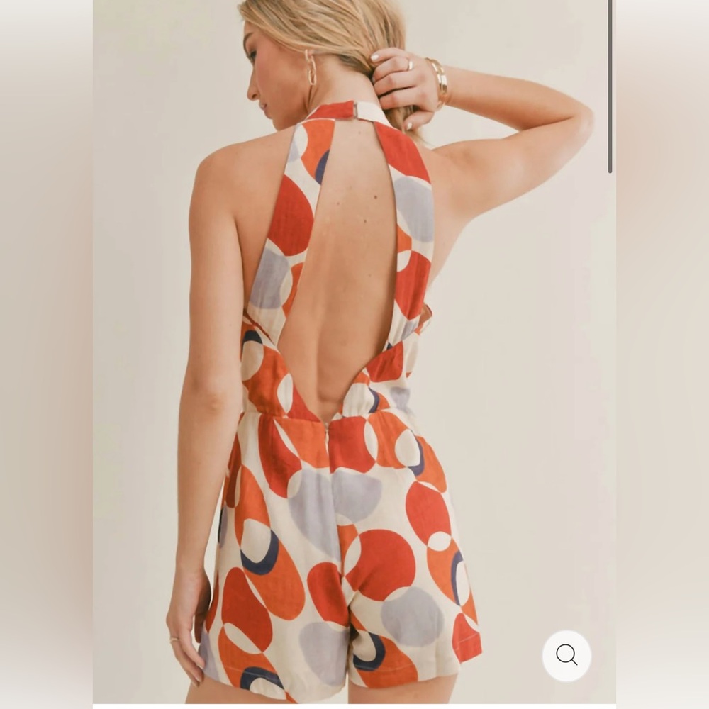 NWT SAGE THE LABEL Open Back Romper